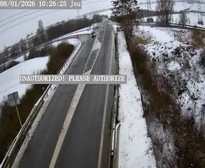 Point de vue trafic déployé sur D181a (France) à Sainte Marie aux Chênes, regardant vers Homecourt, aidant conducteurs et services à anticiper les flux.