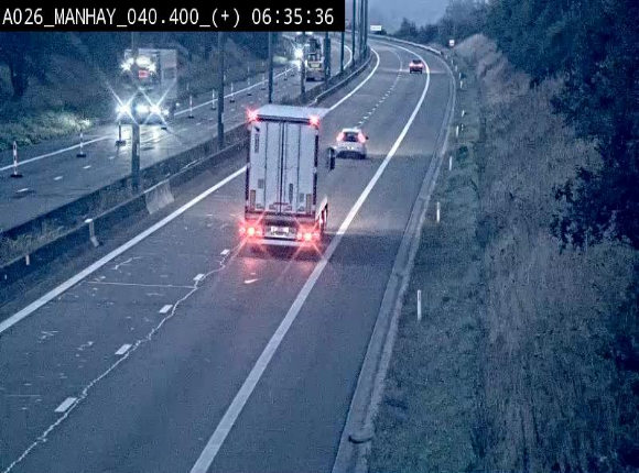 Webcam autoroute A26/E25 à hauteur de Manhay, avant la jonction avec la N651 en direction de Luxembourg - BK 40.4