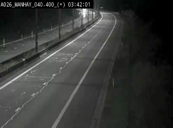 Webcam autoroute A26/E25 à hauteur de Manhay, avant la jonction avec la N651 en direction de Luxembourg - BK 40.4