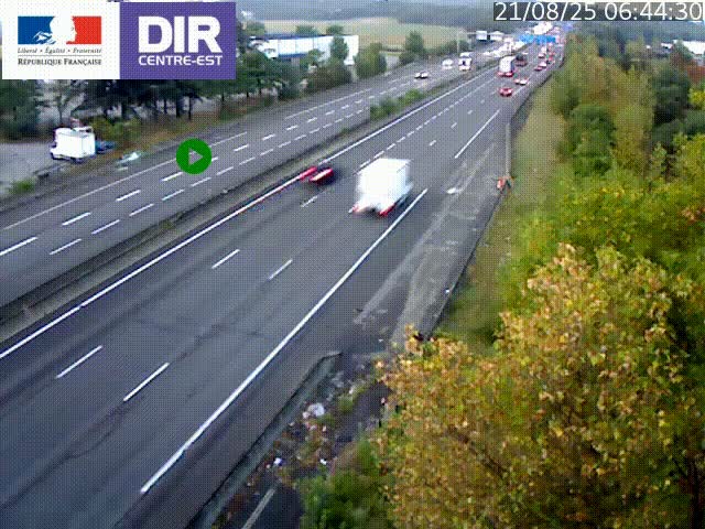 Caméra de circulation à Saint-Priest à la jonction entre l'A43 et l'A46 en direction de Marseille