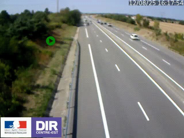 Webcam sur le contournement de Valence, sur la Nationale 7, à la jonction avec la N532, caméra orientée vers Grenoble