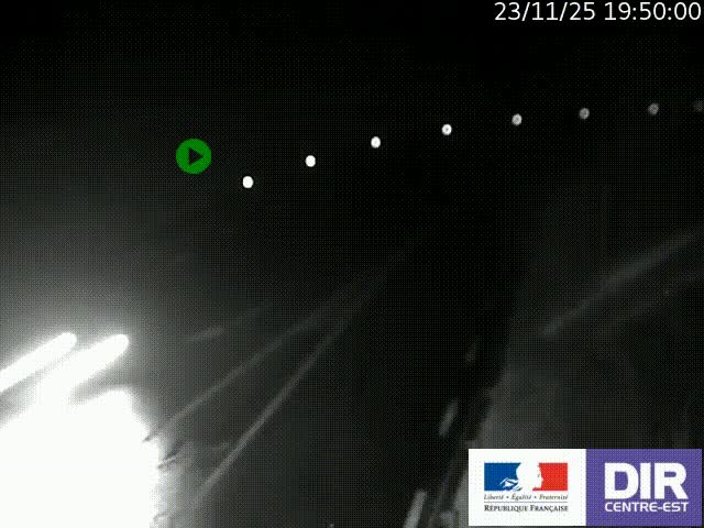 Webcam sur le col Pin Bouchain, vue orientée vers Roanne, en provenance de Lyon sur la nationale 7 (N7)