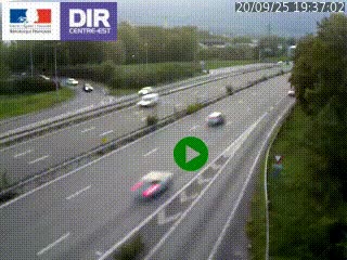 Webcam sur la Nationale 201 à hauteur de la sortie Chambéry-Nord, avant à la jonction entre l'A41 et l'A43, en direction de Lyon