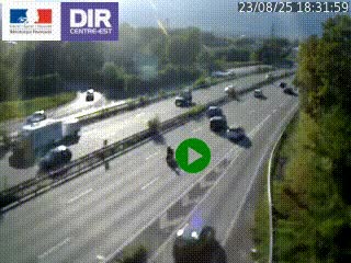 Webcam sur la Nationale 201 à hauteur de la sortie Chambéry-Nord, avant à la jonction entre l'A41 et l'A43, en direction de Lyon