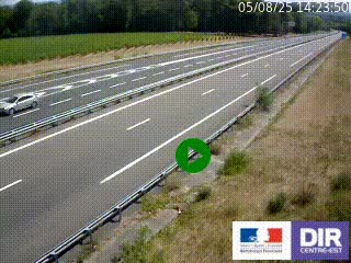 Webcam autoroute sur l'A77 à hauteur de Pouilly-sur-Loire en direction de Nevers