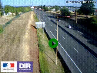 Webcam à Mably, à proximité de Roanne en direction de Moulins sur la N7