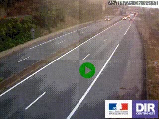 Caméra autoroutière sur l'A47 à hauteur de Givors, a proximité de Lyon. La webcam est orientée vers Lyon
