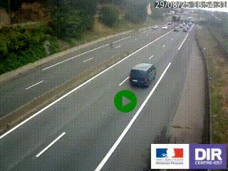Caméra autoroutière sur l'A47 à hauteur de Givors, a proximité de Lyon. La webcam est orientée vers Lyon