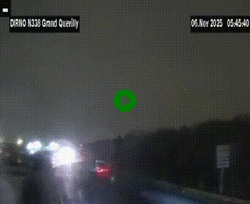 Webcam routière sur N338 à hauteur de Grand-Quevilly en périphérie de Rouen. Vue orientée vers Rouen