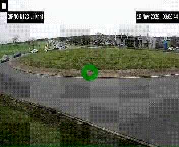 Webcam en périphérie de Chartres sur la N123, à hauteur de Luisant. Vue orientée vers Chartres