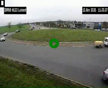 Webcam en périphérie de Chartres sur la N123, à hauteur de Luisant. Vue orientée vers Chartres