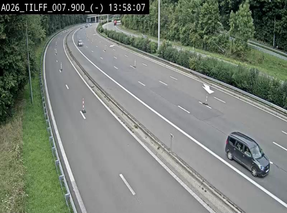 Webcam autoroute A26/E25 à Esneux, en Belgique en direction Luxembourg - BK 7.9