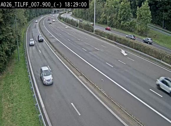 Webcam autoroute A26/E25 à Esneux, en Belgique en direction Luxembourg - BK 7.9