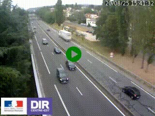 Webcam routière à Le Chambon-Feugerolles sur la RN88 entre Firminy et Saint-Etienne
