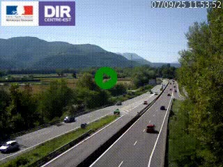 Caméra trafic à Meylan sur la Rocade-Sud de Grenoble en direction d'Aix-en-Provence