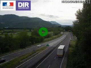 Caméra trafic à Meylan sur la Rocade-Sud de Grenoble en direction d'Aix-en-Provence