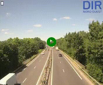 Webcam sur le périphérique de Caen (N814) à l'est de la ville, à Mondeville hauteur de la sortie 2, Presqu'île-Rives de l'Orne, au bout de l'autoroute A13