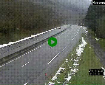 Webcam dans les Pyrénées à hauteur de Mérens-les-Vals sur N320, en direction de Pas de la Casa (Andorre)