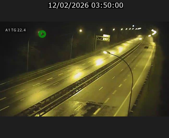 Traffic live webcam Luxembourg Flaxweiler - A1 direction Luxembourg - BK 22.4