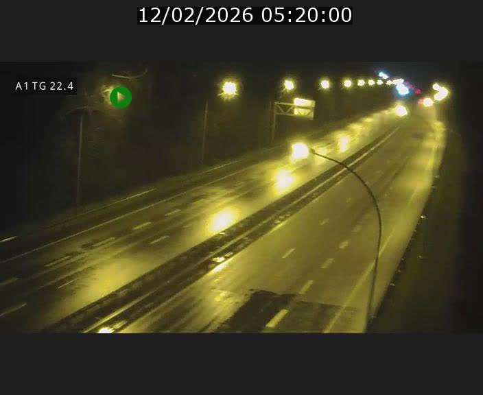 Traffic live webcam Luxembourg Flaxweiler - A1 direction Luxembourg - BK 22.4