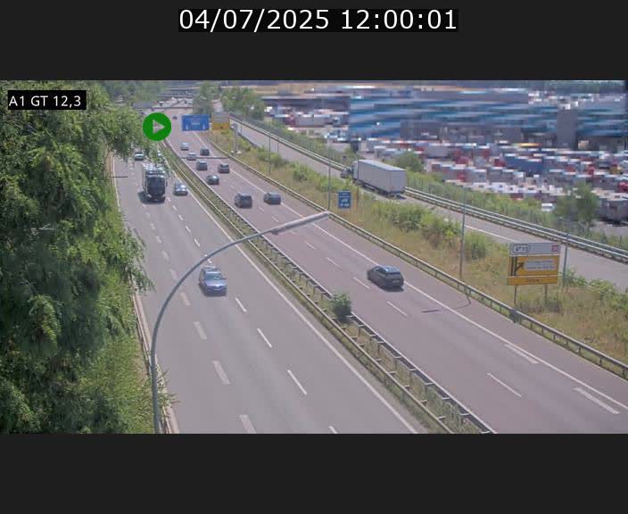 Traffic live webcam Luxembourg Senningerberg - A1 direction Allemagne - BK 12.3