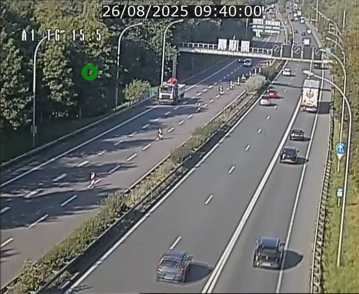 Traffic live webcam Luxembourg Munsbach - A1 direction Luxembourg - BK 15.5