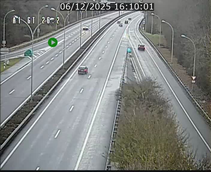 Traffic live webcam Luxembourg Grevenmacher - A1 direction Allemagne - BK 26.2