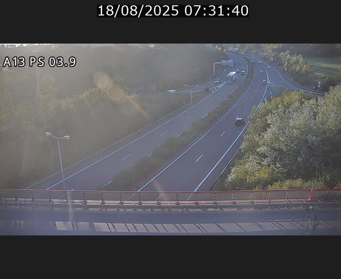 Traffic live webcam Luxembourg Differdange - A13 direction Esch-sur-Alzette - BK 3.9