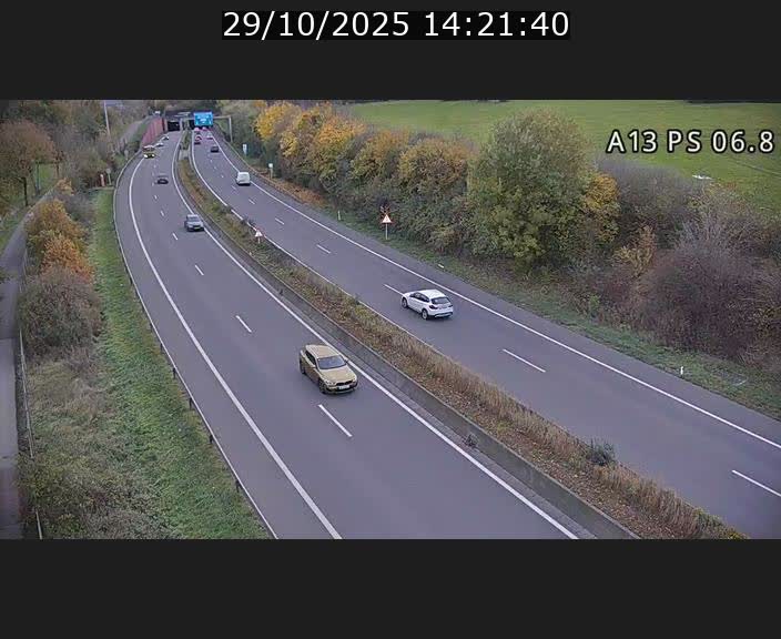 Traffic live webcam Luxembourg Ehlerange - A13 direction Esch-sur-Alzette - BK 6.8