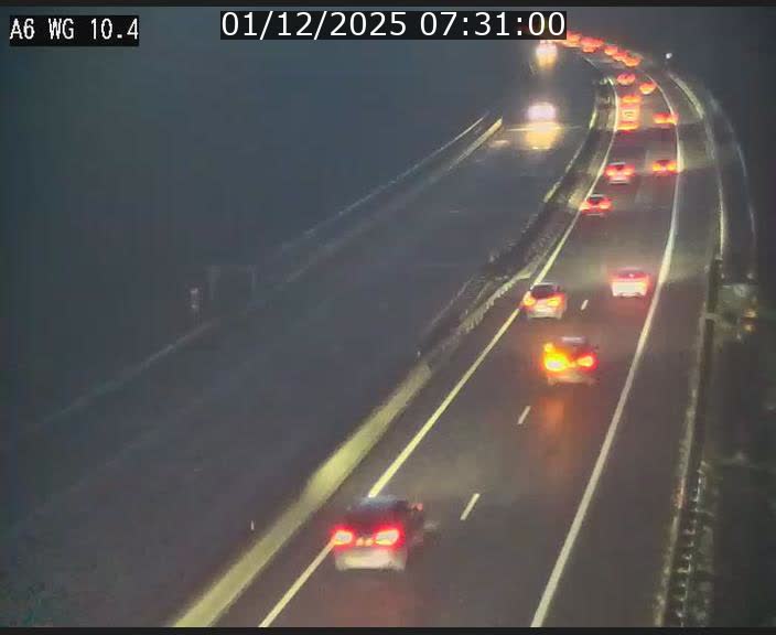 Traffic live webcam Luxembourg Mamer - A6 - BK 10.4 - direction Luxembourg/France/Allemagne