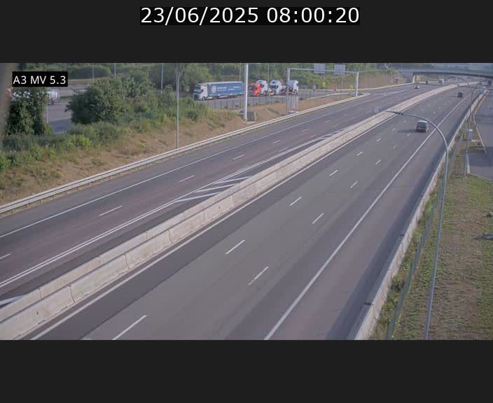 Webcam à l'Aire de Berchem au Luxembourg sur l'A3. Vue orientée vers la France