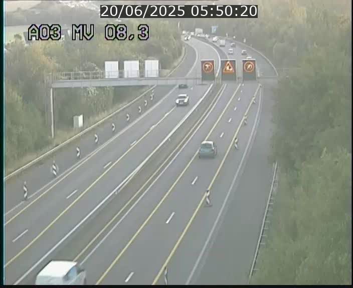 Webcam Autoroute après la Croix de Bettembourg en direction de Luxembourg sur l'A3