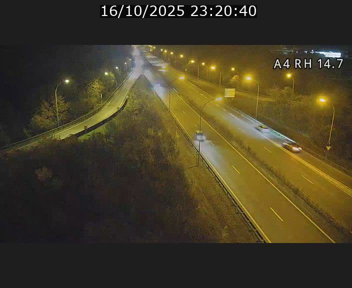 Traffic live webcam Luxembourg Jonction Lankelz - A4 - BK 14.7 - direction Luxembourg