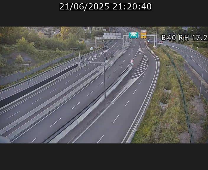 Webcam sur le contournement d'Esch Belval à hauteur de la sortie Université de Luxembourg. Vue orientée vers Luxembourg