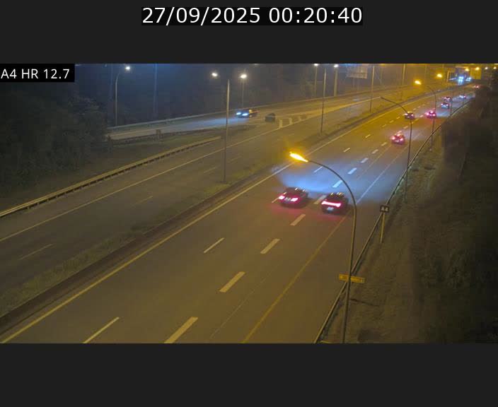 Traffic live webcam Luxembourg Esch sur Alzette - A4 - BK 12.7 - direction Esch-Belval