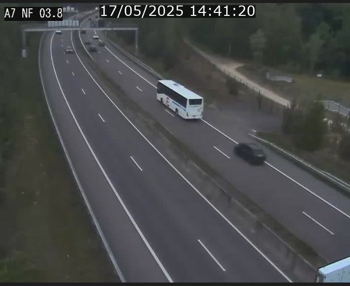 Webcam autoroute A7 au Luxembourg à la sortie du Tunnel Stafelter vers le Nord