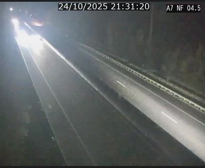Caméra autoroute Luxembourg A7 - Passage à gibier Rëngelbour - direction Tunnel Grouft