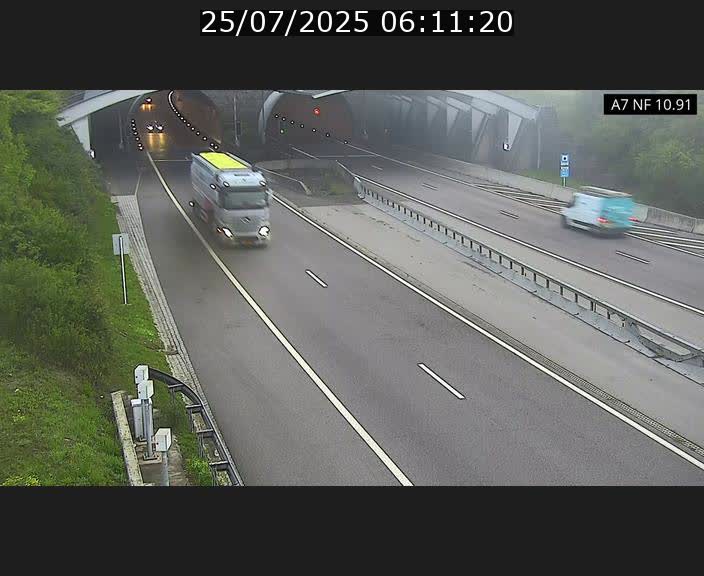 Caméra trafic Luxembourg - A7, Tunnel Gousselerbierg, entrée sud, direction Mersch