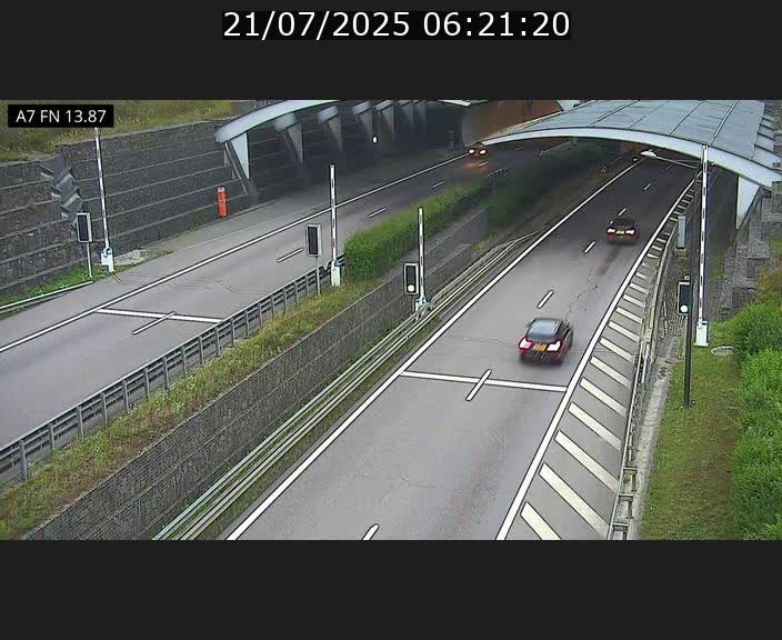 Caméra trafic Luxembourg - A7, Tunnel Gousselerbierg, entrée nord, direction Lorentzweiler