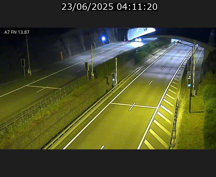 Caméra trafic Luxembourg - A7, Tunnel Gousselerbierg, entrée nord, direction Lorentzweiler