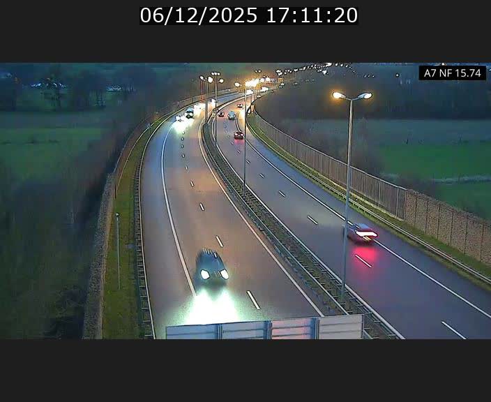 Caméra trafic Luxembourg - A7, Tunnel Mersch, entrée nord, direction Lorentzweiler