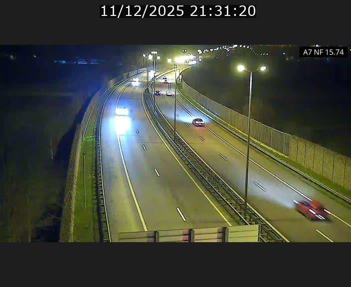 Caméra trafic Luxembourg - A7, Tunnel Mersch, entrée nord, direction Lorentzweiler