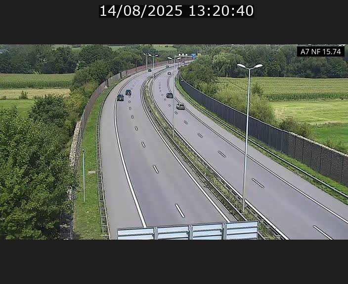 Caméra trafic Luxembourg - A7, Tunnel Mersch, entrée nord, direction Lorentzweiler
