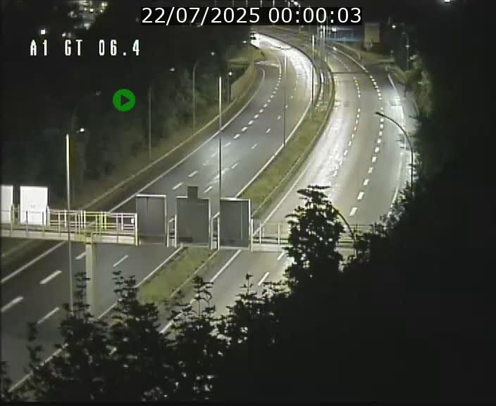 Traffic live webcam Luxembourg Hamm - A1 direction Sandweiler - BK 6.4