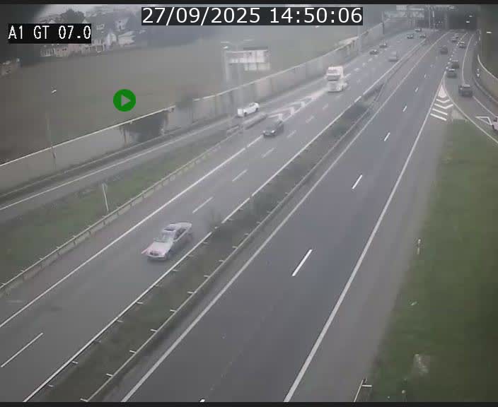 Traffic live webcam Luxembourg Cents - A1 direction Kirchberg - BK 7