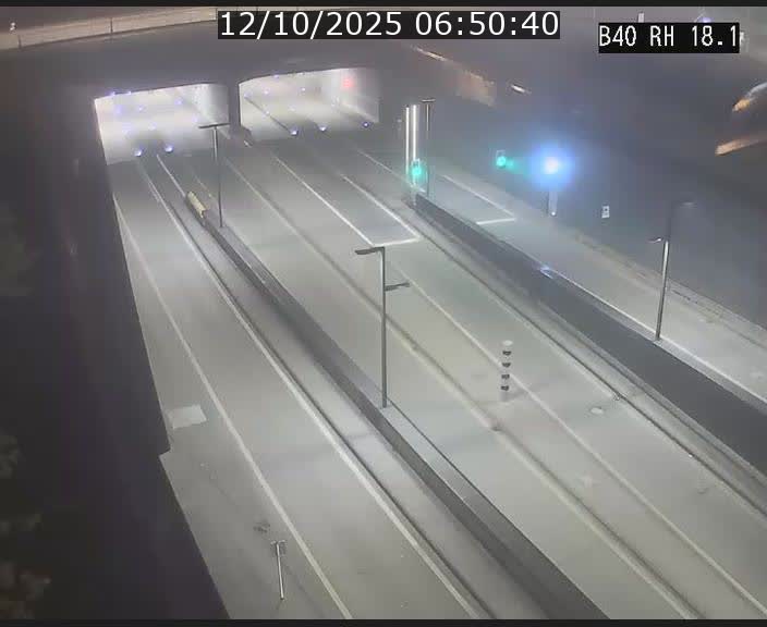 Webcam sur la route de contournement d'Esch-Belval avant le tunnel Central Gate au niveau de la porte de France et du radar fixe
