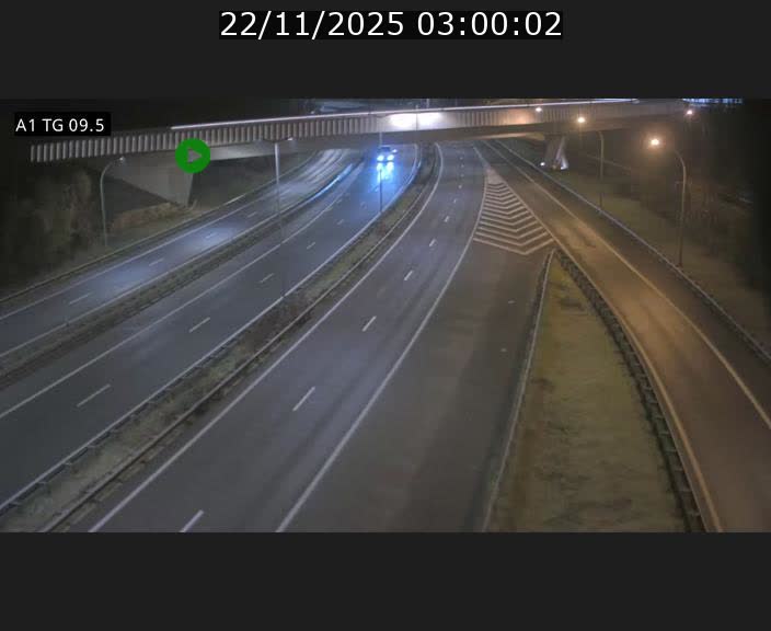 Traffic live webcam Luxembourg Jonction Grünewald - A1 direction Luxembourg-ville - BK 9.5
