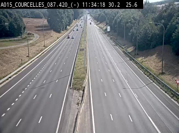 Webcam autoroute Belgique - Viesville - E42 direction Mons - BK 84.35