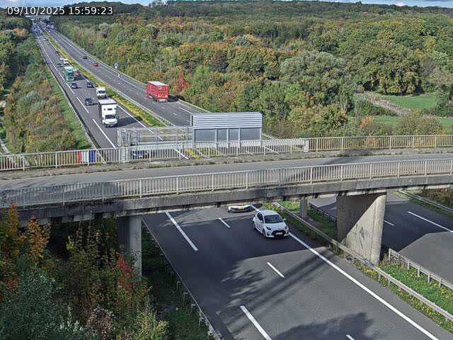 Caméra autoroute France - A31, Zoufftgen direction Luxembourg-ville, à la frontière entre la France et le Luxembourg