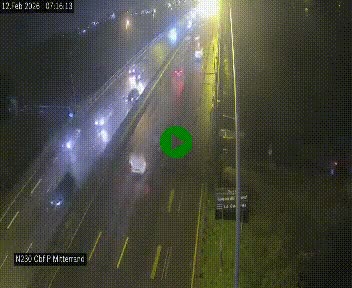 Webcam sur le périphérique de Bordeaux à l'est de la ville. Caméra située sur le Pont Mitterand sur la N230